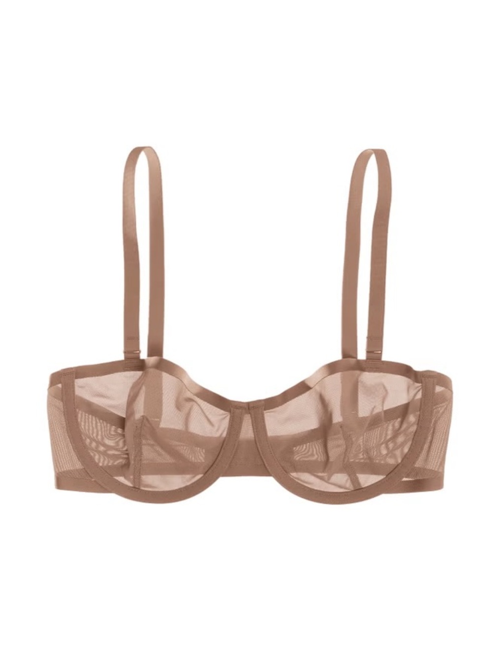 CUUP mesh balconette bra in taupe - 40G